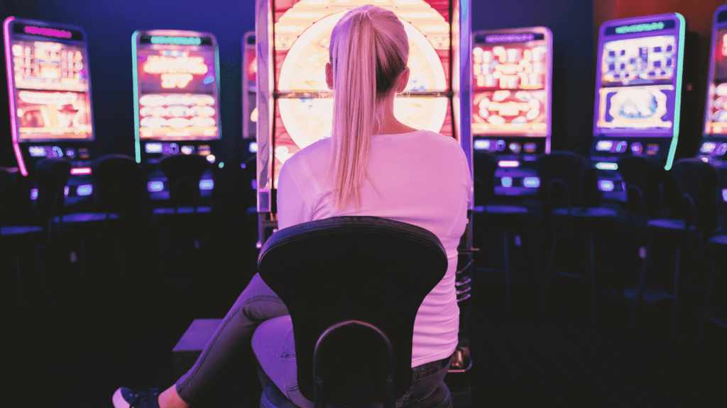 Playing slot machine