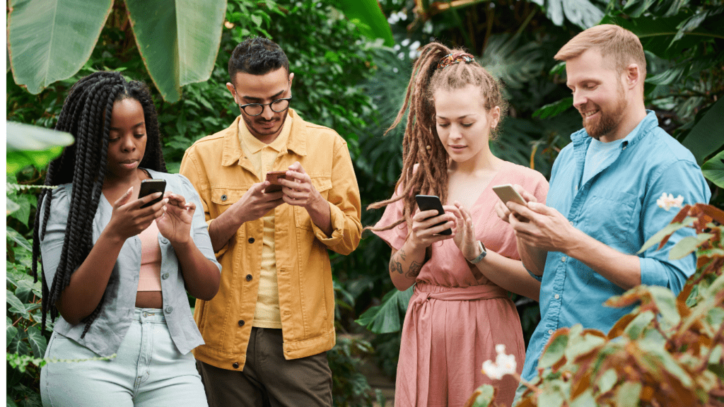 Group of People playing online gambling