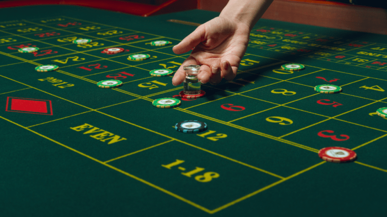Playing gambling in casino